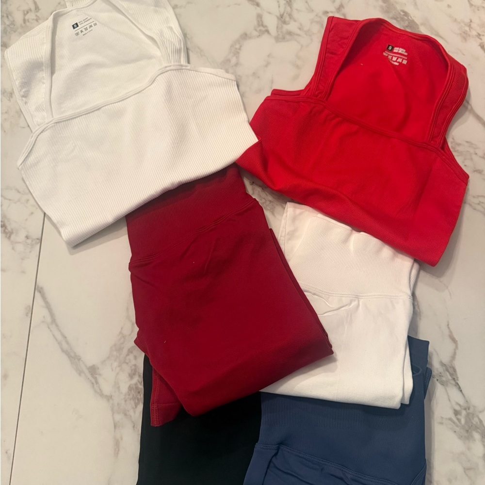 6 peice Activewear Set - 4 Pants Butt Lifting  - 2 Bodysuits
